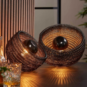 famlights | Tischleuchte Liz in Nickel E27 300mm