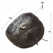 famlights | Tischleuchte Liz in Nickel E27 300mm