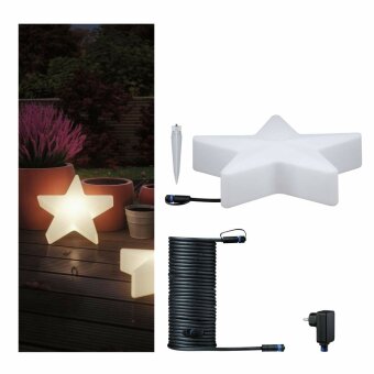 Paulmann Plug & Shine Bundle LED Lichtobjekt Star inkl. 10m-Kabel und Trafo