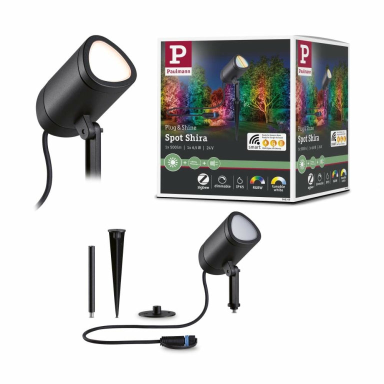 Home Plug Shira | Lampen1a Paulmann Gartenstrahler Zigbee IP65 RGBW+ LED 94849 Smart Shine &