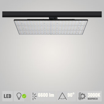 Paulmann ProRail3 LED Panel Deck schwarz 6600lm 75W 90° 3000K warmweiß