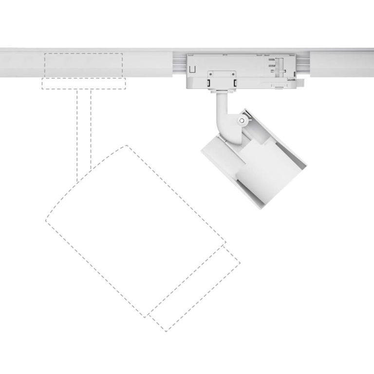 Paulmann ProRail3 LED Schienenspot Kratos weiß 50° 3100lm 25W 4000K (LED fest verbaut)