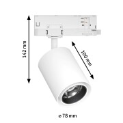 ProRail3 LED Schienenspot Kratos weiß 50° 3100lm 25W 4000K (LED fest verbaut)
