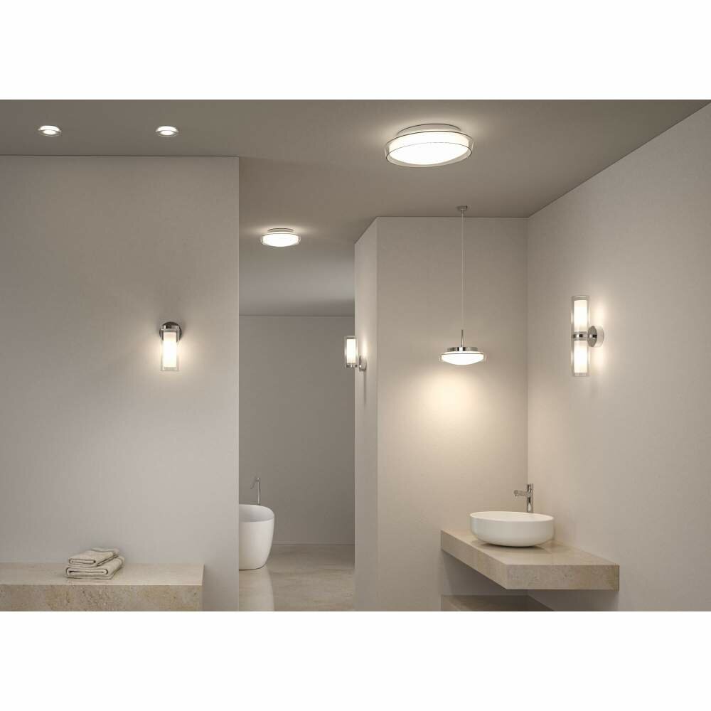 Paulmann IP44 Luena Lampen1a Pendelleuchte Selection 71080 Chrom 115W Glas# LED Bathroom |