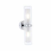 Wandleuchte Luena Glas/Chrom 2-flammig Up/Down IP44 E14 max. 2x20W dimmbar 230V