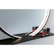LED Leuchtspiegel Miro  IP44  Tunable White 160lm 230V 10,5W  Spiegel#Schwarz matt