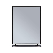 LED Leuchtspiegel Miro  IP44  Tunable White 180lm 230V 11W  Spiegel#Schwarz matt