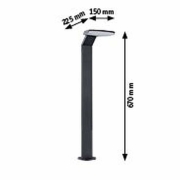 LED Pollerleuchte Zenera  seewasserresistent IP44  670mm 3000K 10W 700lm 230V  Anthrazit  Metall