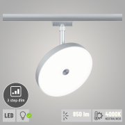 URail LED Schienenspot Hildor 3-Step-Dim 15W 850lm 4000K dimmbar chrom matt (LED fest verbaut)