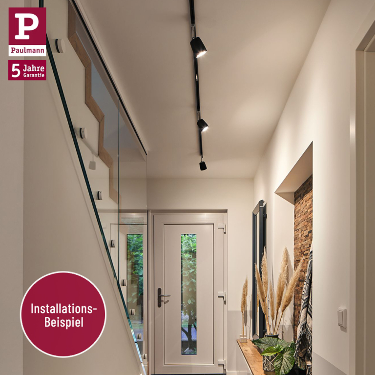 Paulmann URail Schienensystem Basis-Set Schwarz matt + 2x 1m Stromschiene
