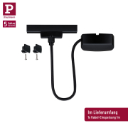 URail Schienensystem Basis-Set Schwarz matt 3x 1m Schiene + Kabel-Einspeisung