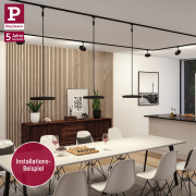 URail Schienensystem Komplett-Set Pure II Schwarz matt + 4 Spots