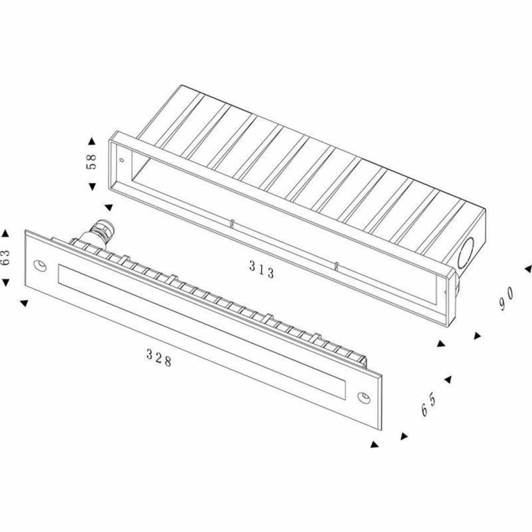 Deko-Light Bodeneinbauleuchte, Line IV, 7,1 W, 3000 K, Silber, 220-240 V/AC, 50 / 60 Hz