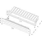 Bodeneinbauleuchte, Line IV, 7,1 W, 3000 K, Silber, 220-240 V/AC, 50 / 60 Hz