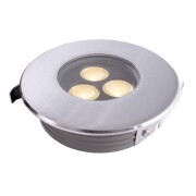Bodeneinbauleuchte, Flat II 105 mm, 5,5 W, 3000 K, Silber, 220-240 V/AC, 50 / 60 Hz