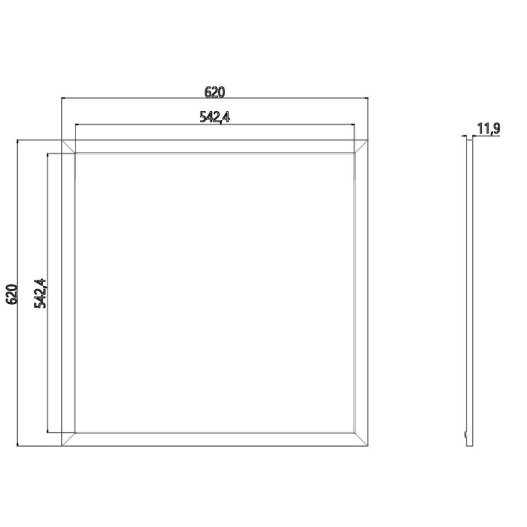 Deko-Light Einlegepanel, Standard 625x625 mm, 94 W, RGB/3000 K, Weiß, Spannungskonstant, 24 V/DC