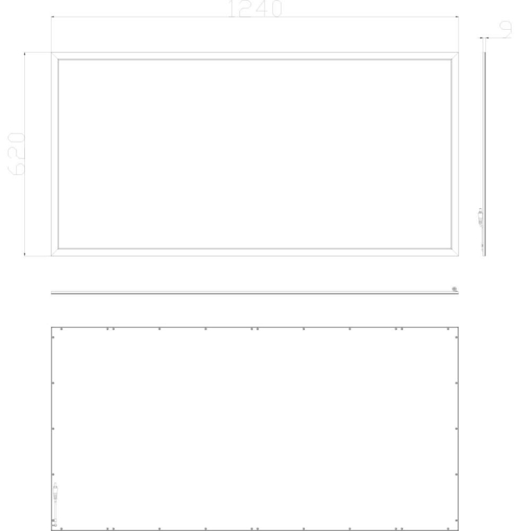Deko-Light Einlegepanel, Standard Flex 625x1250, 60W, 3000/4000/6000 K, Weiß, Stromkonstant, 33-38 V/DC, Bemess