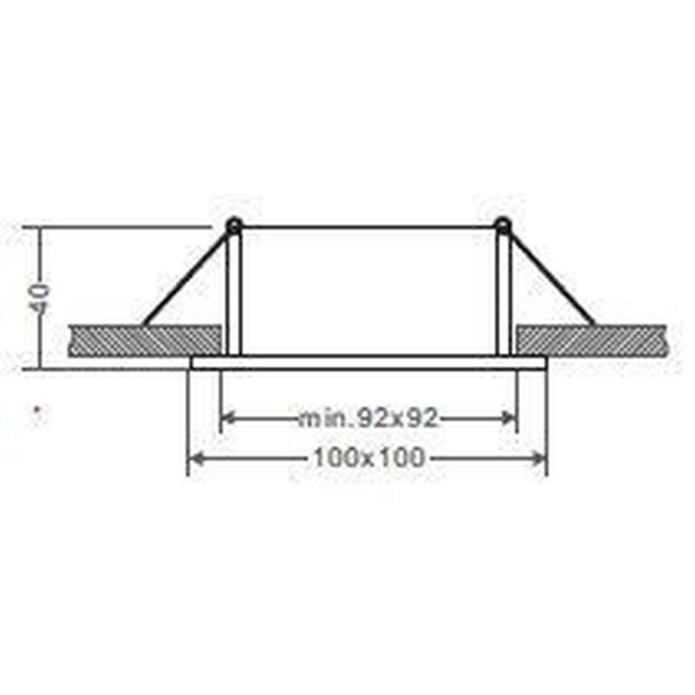 Deko-Light Deckeneinbauring, Algol I Eckig, 1x max.35 W MR16, Weiß, Spannungskonstant, 12 V/AC/DC