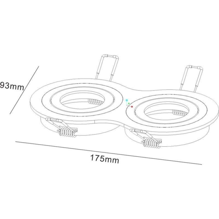 Deko-Light Deckeneinbauring, Mira, 2x max. 35 W MR16, Silber, Spannungskonstant, 12 V/AC/DC