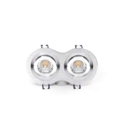 Deckeneinbauring, Mira, 2x max. 35 W MR16, Silber, Spannungskonstant, 12 V/AC/DC