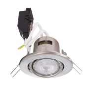 Deckeneinbauring, Deneb, 1x max. 50 W GU10, Silber, 220-240 V/AC, 50 / 60 Hz