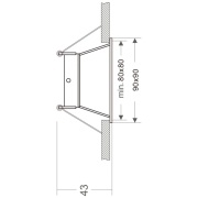 Deckeneinbauring, Arktur Eckig, 1x max. 35 W MR16, Weiß, Spannungskonstant, 12 V/AC/DC