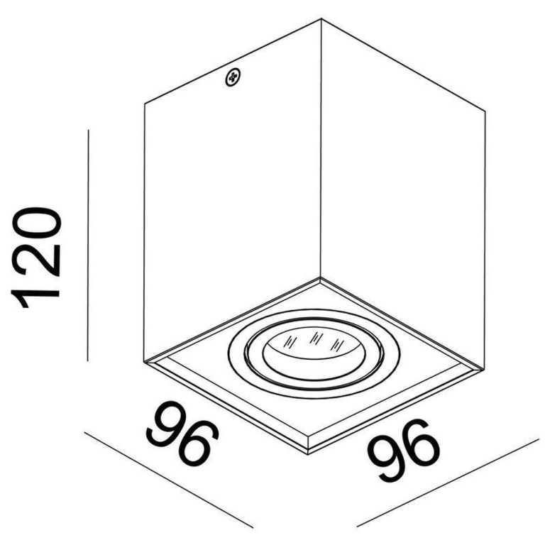 Deko-Light Deckenaufbauleuchte, Dato, 1x max. 50 W GU10, Silber, 220-240 V/AC, 50 / 60 Hz