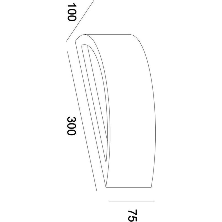 Deko-Light Wandaufbauleuchte, Sarin, 1x max. 25 W E14, Grau, 220-240 V/AC, 50 / 60 Hz
