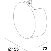 Wandaufbauleuchte, Lupe II, 6,2 W, 3000 K, Grau, 220-240 V/AC, 50 / 60 Hz