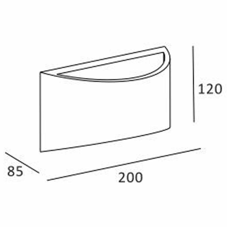 Deko-Light Wandaufbauleuchte, Arianna II, 1x max. 25 W G9, Grau, 220-240 V/AC, 50 / 60 Hz