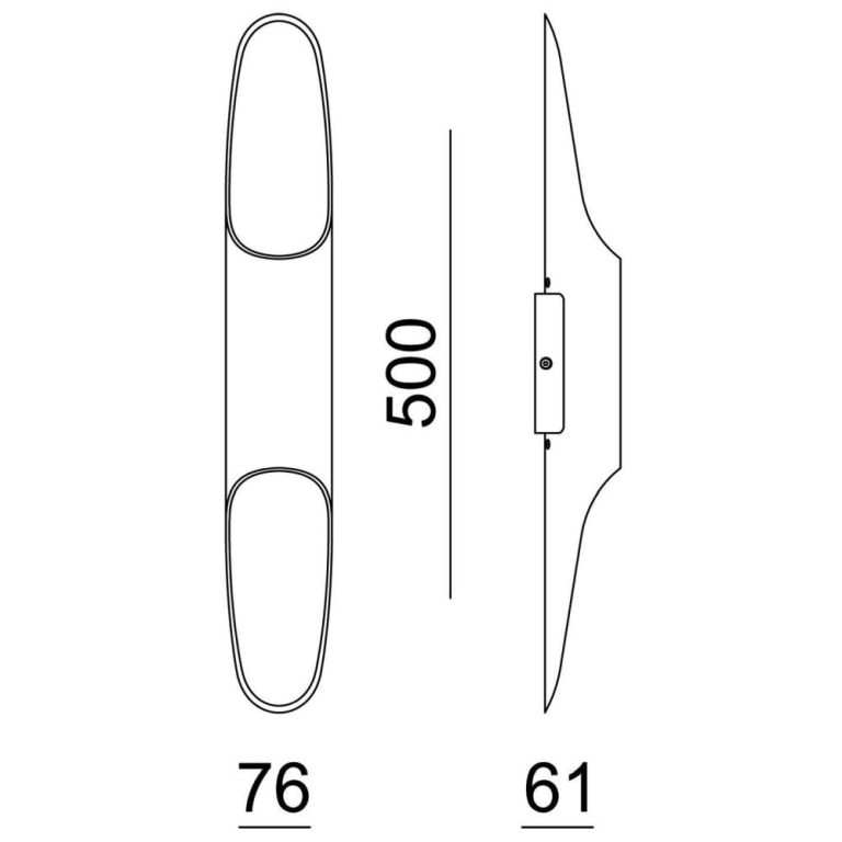 Deko-Light Wandaufbauleuchte, Apodis 500 mm, DIM, 10,8 W, 3000K, Rosè, 220-240 V/AC, 50 / 60 Hz