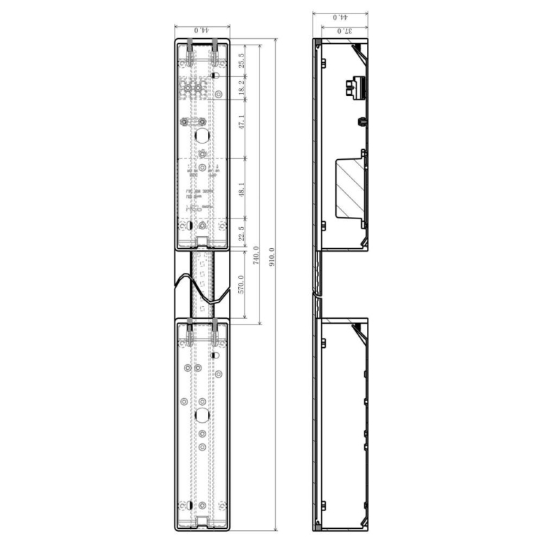 Deko-Light Wandaufbauleuchte, Larga 910 mm, 9 W, 3000 K, Weiß, 100-277 V/AC, 50 / 60 Hz