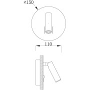 Wandaufbauleuchte, Brahe IV Rund, 8,5 W, 3000 K, Weiß, 220-240 V/AC, 50 / 60 Hz