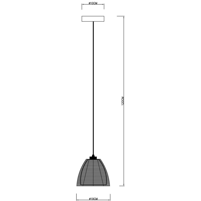 Deko-Light Pendelleuchte, Filo Big Mob 190 mm, 1x max. 60 W E27, Schwarz, 220-240 V/AC, 50 / 60 Hz