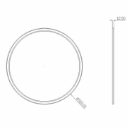 Pendelleuchte, LED Panel transparent Rund 580 mm, 53 W, DIM, 3000 K, Schwarz, 220-240 V/AC, 50 / 60