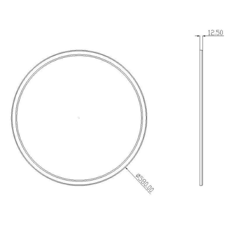 Deko-Light Pendelleuchte, LED Panel transparent Rund 580 mm, 53 W, DIM, 3000 K, Weiß, 220-240 V/AC, 50 / 60 Hz