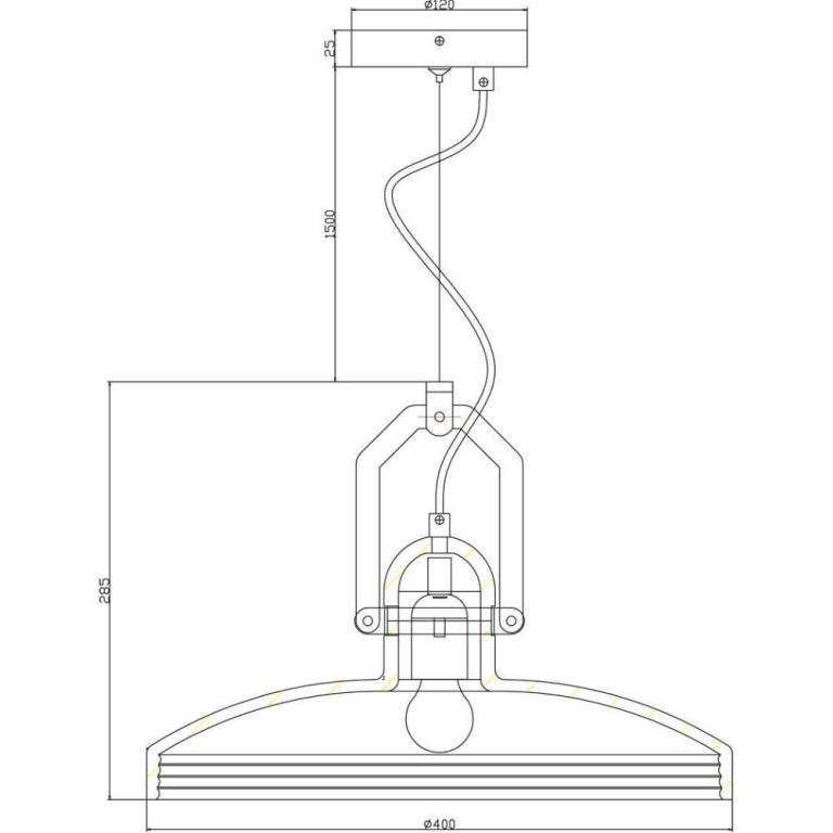 Deko-Light Pendelleuchte, Cygni, 1x max. 25 W E27, Dunkelgrau, 220-240 V/AC, 50 / 60 Hz