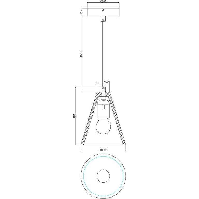 Deko-Light Pendelleuchte, Puppis, 1x max. 25 W E27, Grau, 220-240 V/AC, 50 / 60 Hz