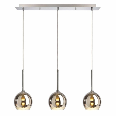 Deko-Light Pendelleuchte, Bunda, 3x max. 28 W G9, Silber, 220-240 V/AC, 50 / 60 Hz