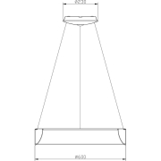 Pendelleuchte, Sculptoris 600 mm, 42 W, DIM, 4000 K, Weiß, 220-240 V/AC, 50 / 60 Hz
