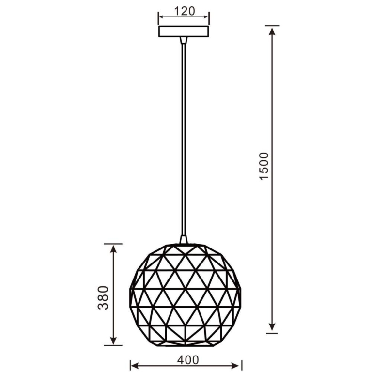 Deko-Light Pendelleuchte, Asterope Rund 400 mm, 1x max. 40 W E27, Weiß, 220-240 V/AC, 50 / 60 Hz
