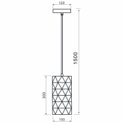 Pendelleuchte, Asterope Linear, 1x max. 40 W E27, Schwarz, 220-240 V/AC, 50 / 60 Hz