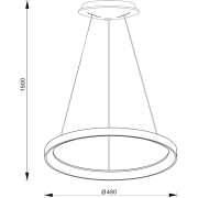 Pendelleuchte, Merope 480 mm, 35 W, DIM, 3000 K, Weiß, 220-240 V/AC, 50 / 60 Hz