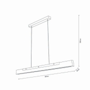 Pendelleuchte, MADERA, 16 W, Touch DIM, 3000 K, Schwarz, 220-240 V/AC, 50 / 60 Hz