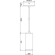Pendelleuchte, Lucea, 10 W, 3000/4000 K, Schwarz, 220-240 V/AC, 50 / 60 Hz