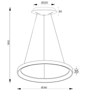 Pendelleuchte, Merope 400 mm, 30 W, DIM, 3000/4000 K, Weiß, 220-240 V/AC, 50 / 60 Hz