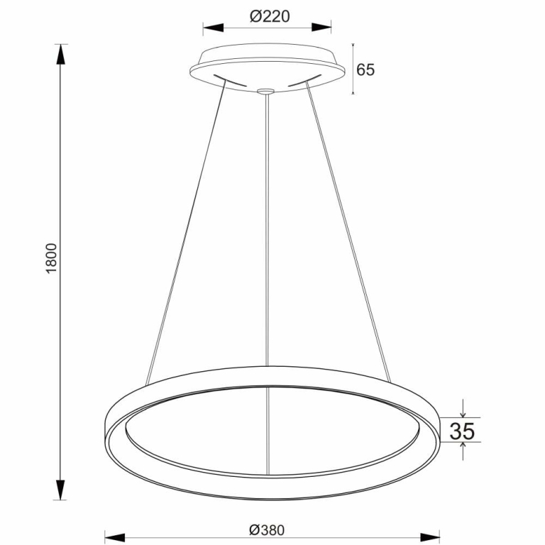 Deko-Light Pendelleuchte, Merope 400 mm, 30 W, DIM, 3000/4000 K, Schwarz, 220-240 V/AC, 50 / 60 Hz