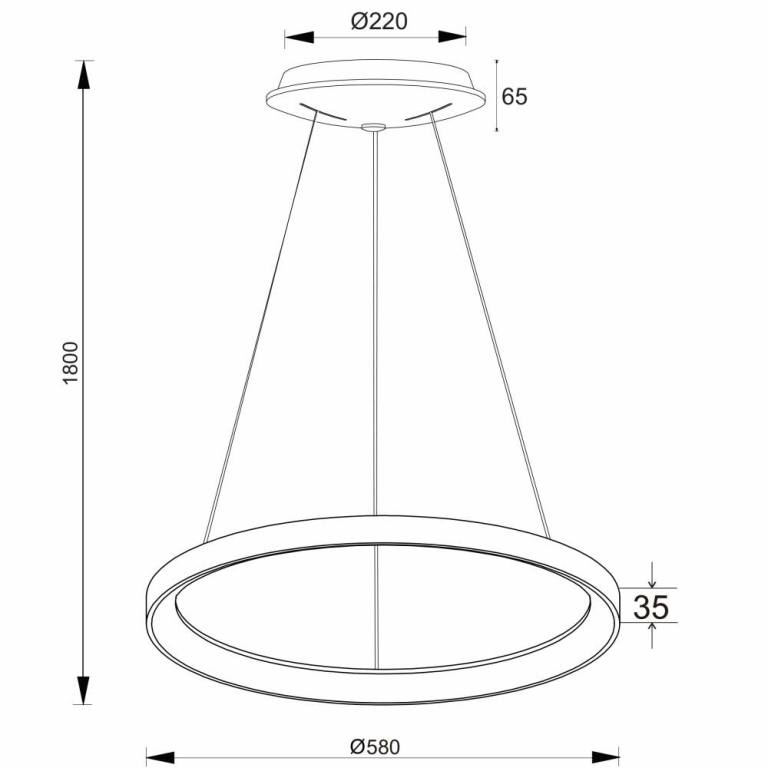 Deko-Light Pendelleuchte, Merope 600 mm, 42 W, DIM, 3000/4000 K, Schwarz, 220-240 V/AC, 50 / 60 Hz