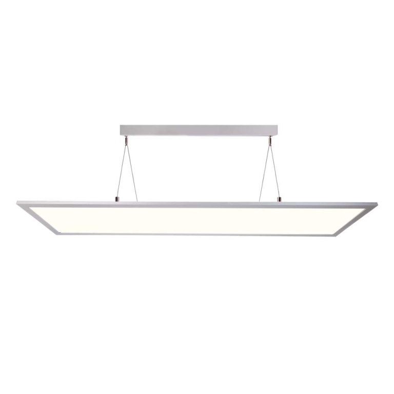 Deko-Light Pendelleuchte, LED Panel transparent, Eckig, 50 W, DIM, 3000/4000 K, Silber, 220-240 V/AC, 50 / 60 H