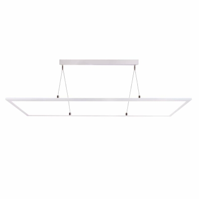 Deko-Light Pendelleuchte, LED Panel transparent, Eckig, 50 W, DIM, 3000/4000 K, Weiß, 220-240 V/AC, 50 / 60 Hz